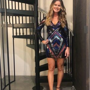Express sequin mini dress